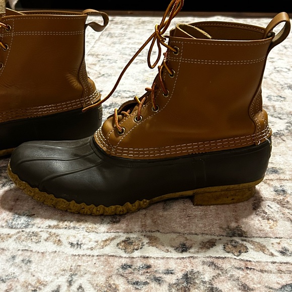 Men's Bean Boots by L.L. Bean Leather Waterproof Rubber Duck Boots Size: 12 M - Picture 5 of 6